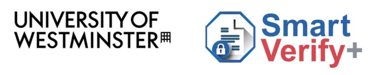 University of Westminster and SmartVerify+